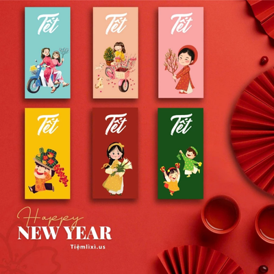 Bao lì xì tết thiết kế xinh xắn
