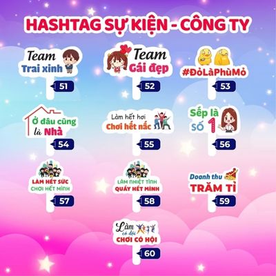 Bảng Check-in Hashtag